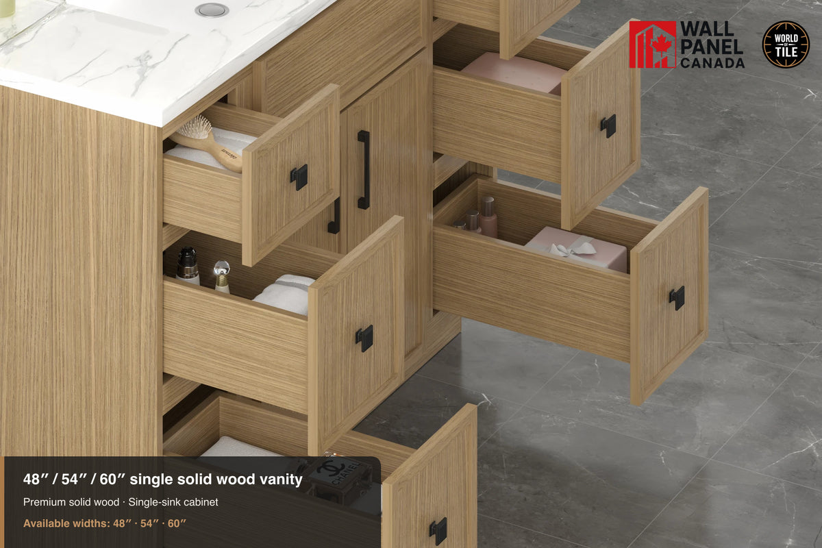 48" Single Solid Wood Vanity with Top