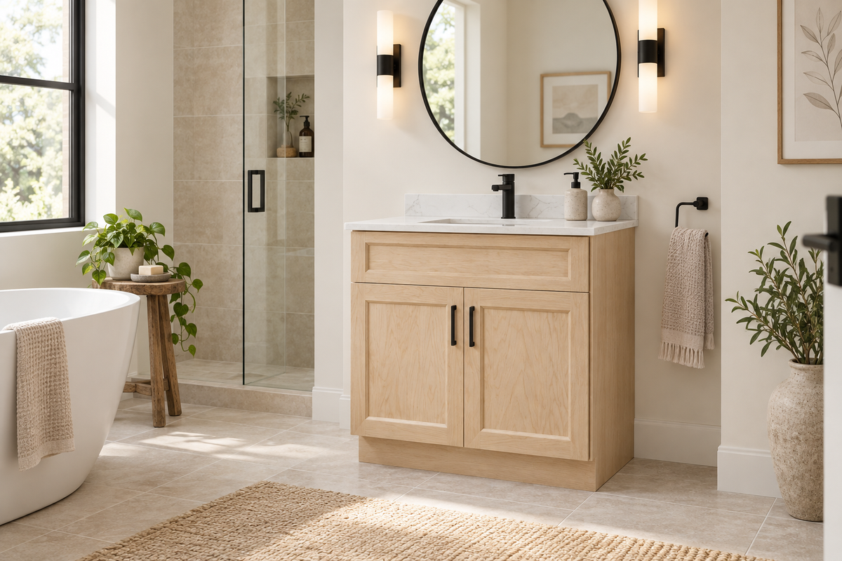 30" Two-Door Solid Wood Vanity with Top