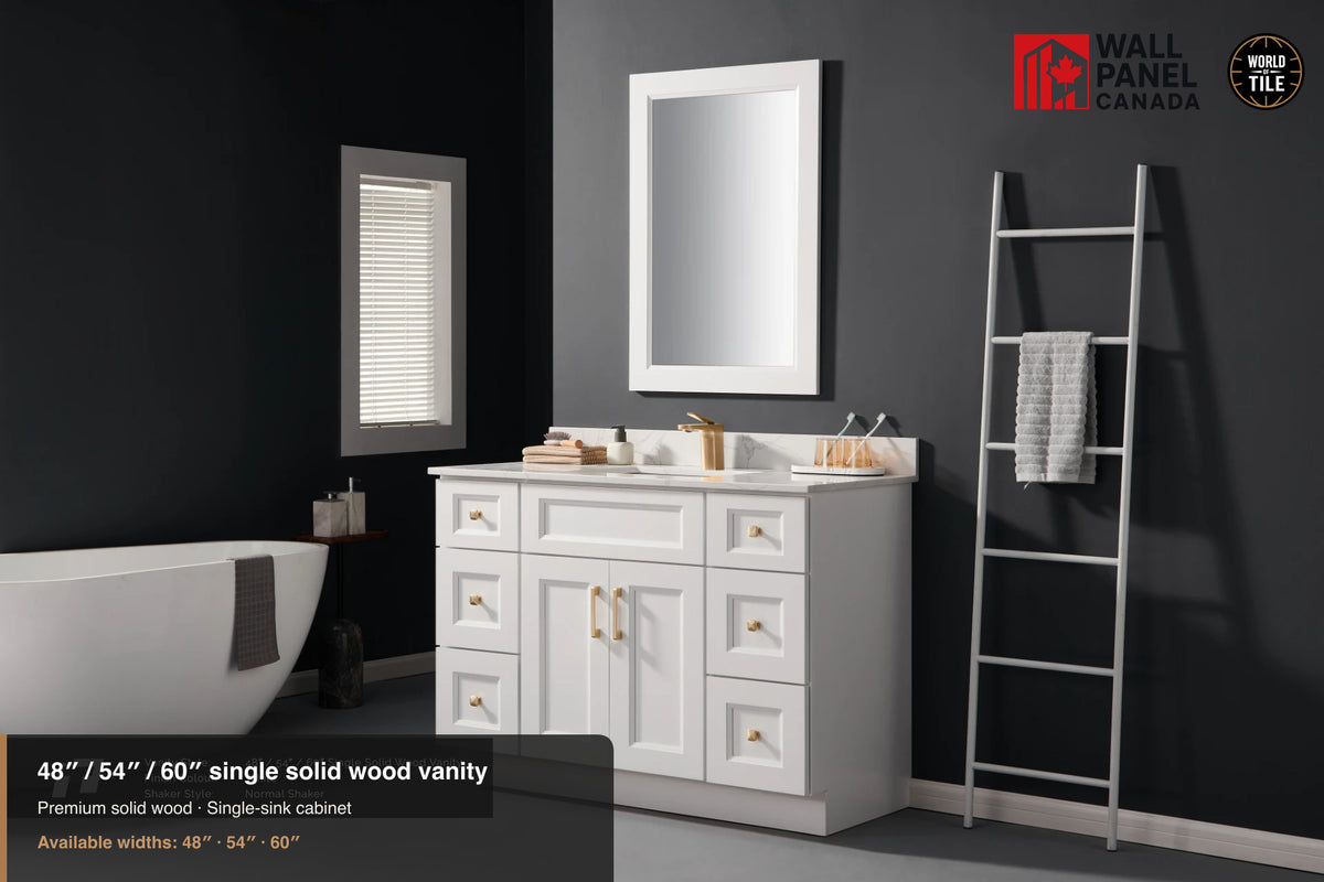 48" Single Solid Wood Vanity with Top