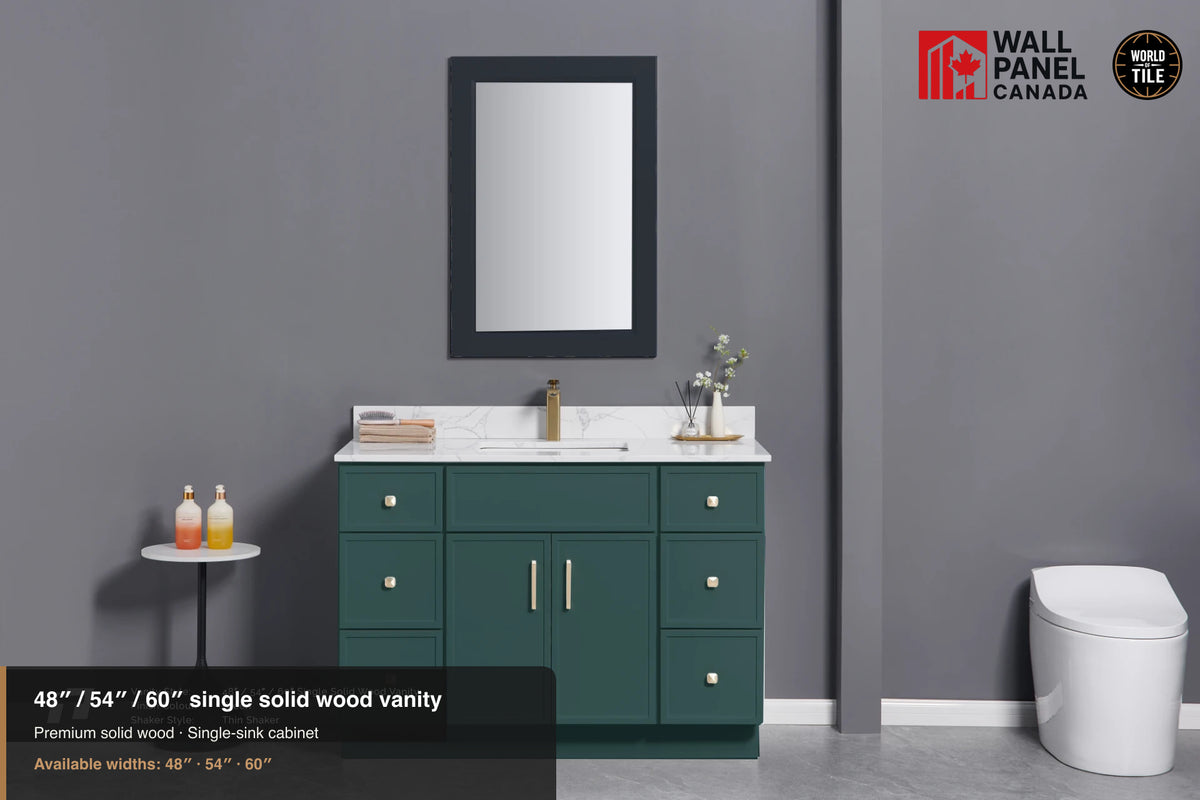 48" Single Solid Wood Vanity with Top