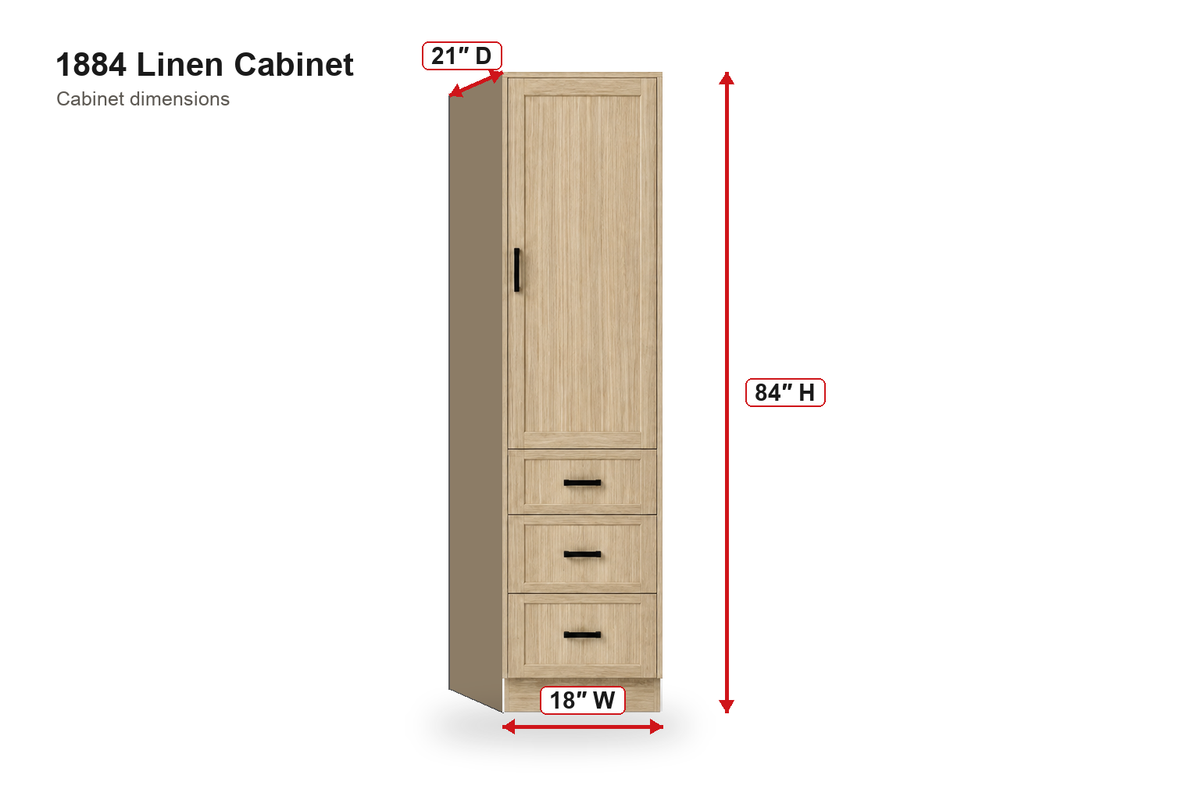 Linen Cabinet with Drawers