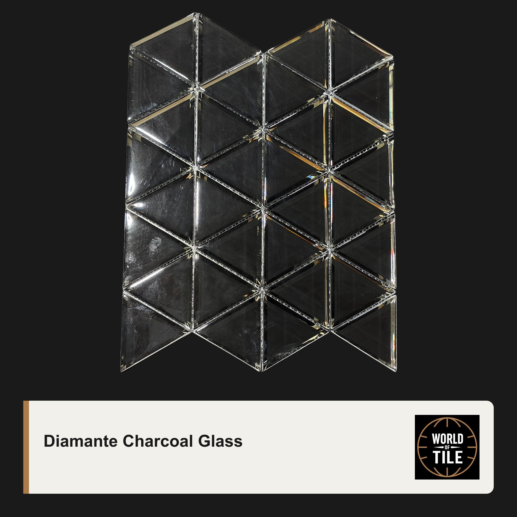 Diamante Charcoal Glass Mosaic