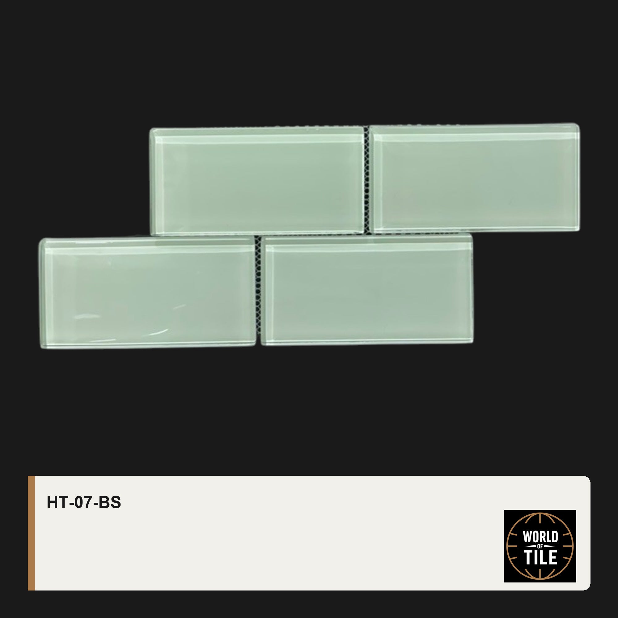Mint Green Glass Brick Mosaic mosaic tile