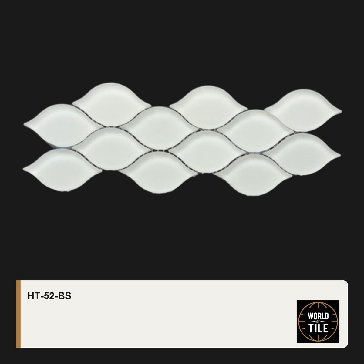 White Glass Leaf Mosaic mosaic tile