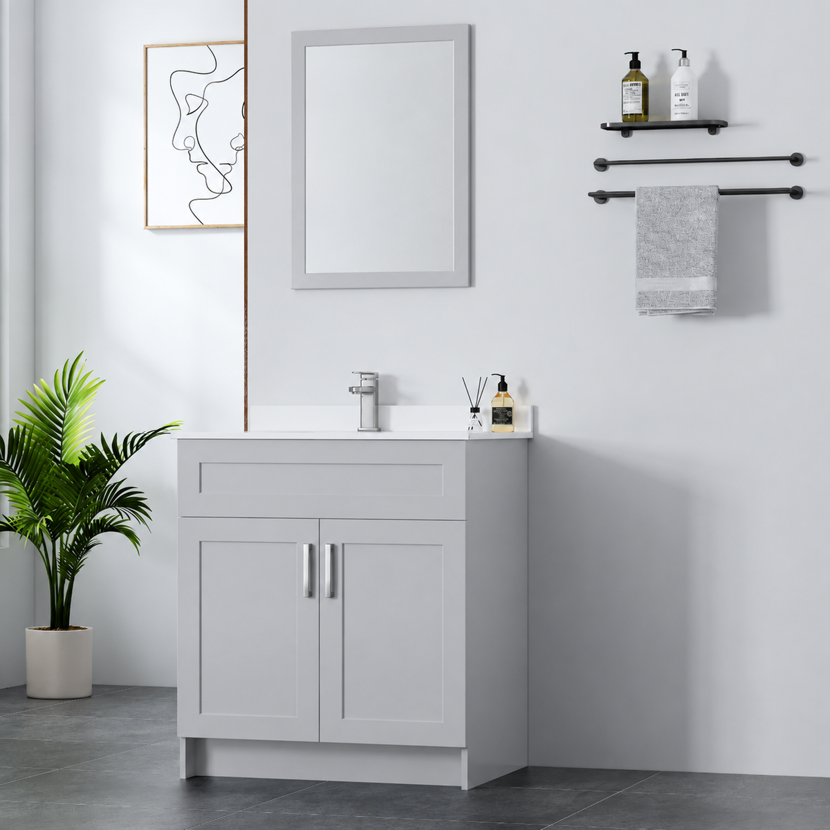 36" Two-Door MDF Vanity