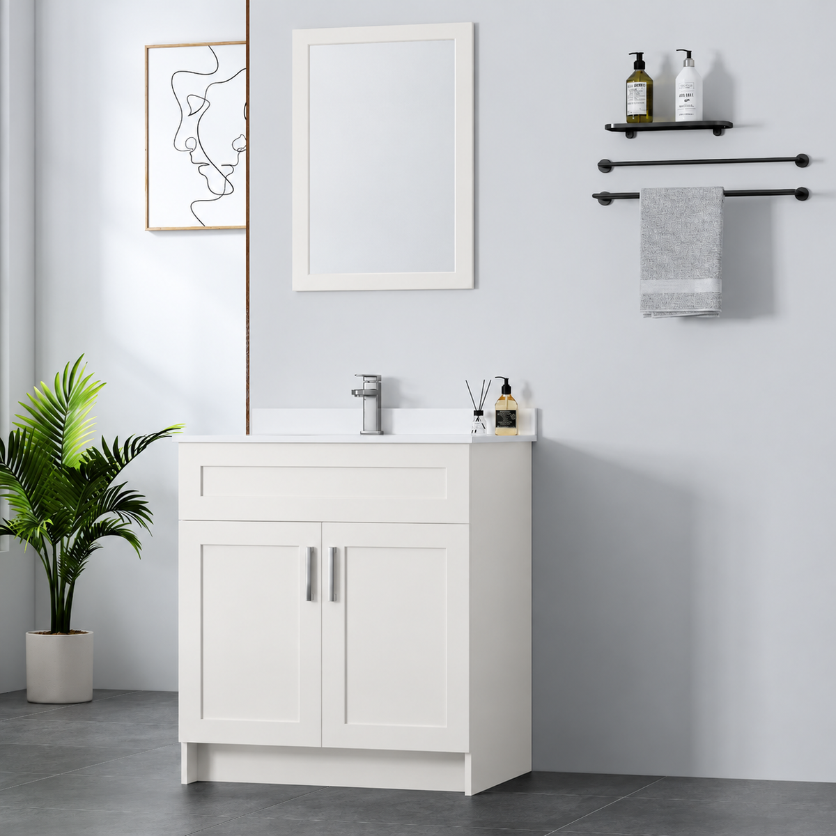 36" Two-Door MDF Vanity