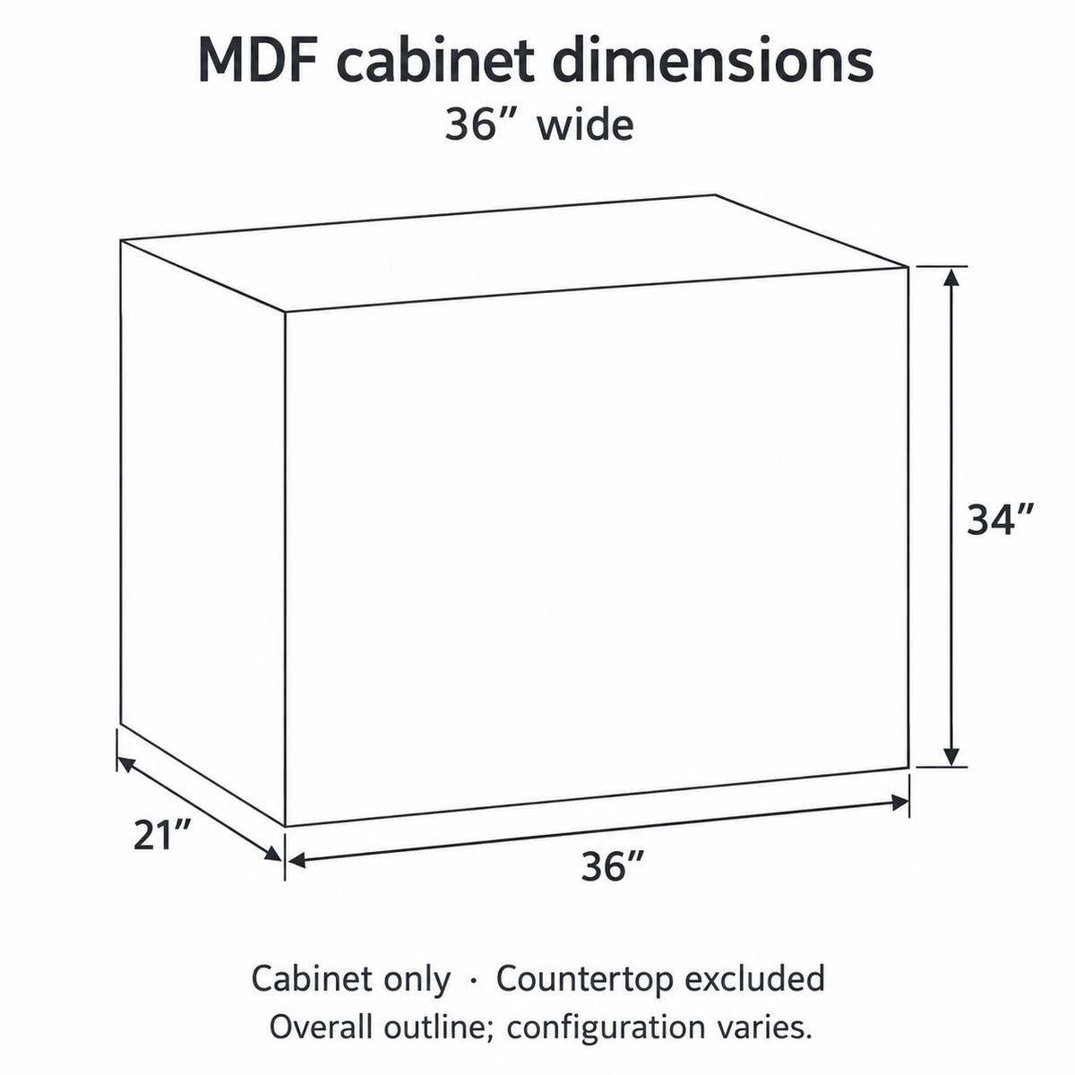 36" MDF Vanity