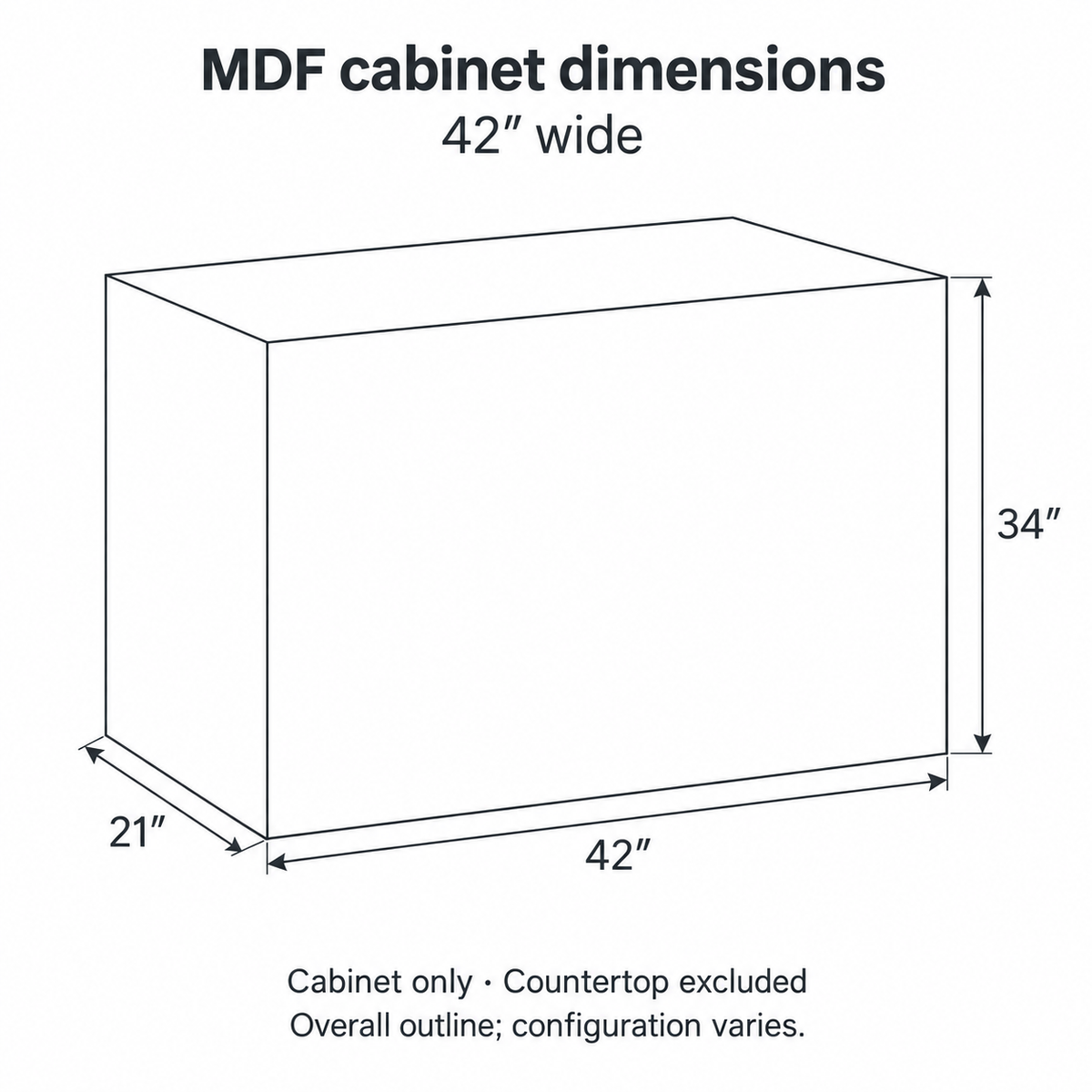 42" MDF Vanity