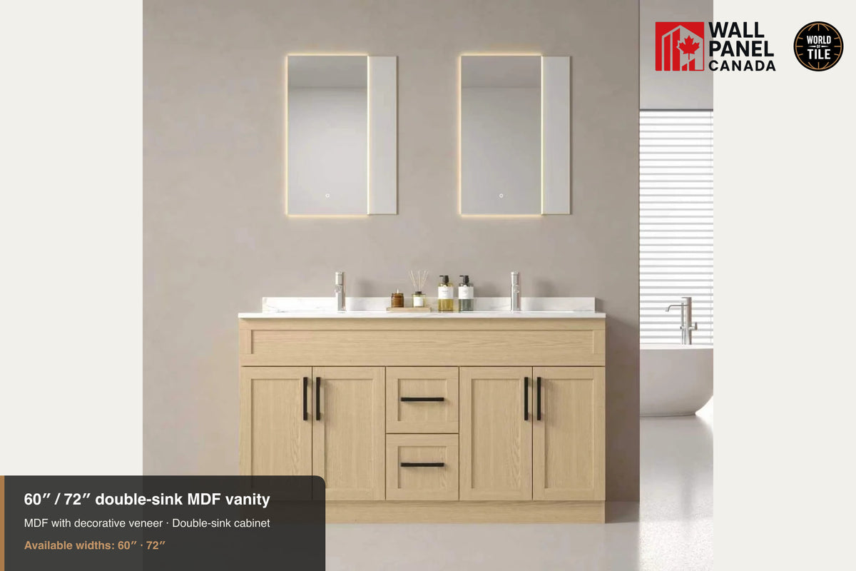 72" Double-Sink MDF Vanity