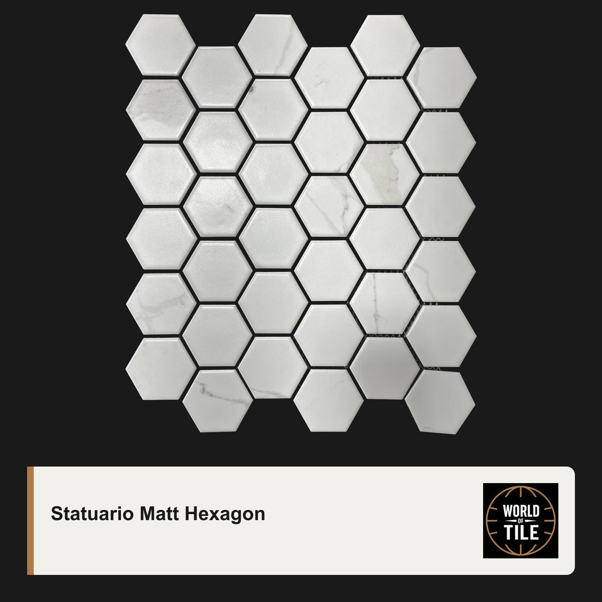 Statuario Hexagon 2" Mosaic - Matte