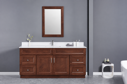 72" Single Solid Wood Vanity with Top