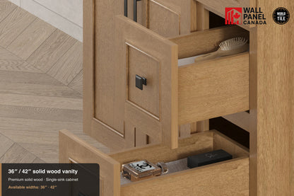 42" Single Solid Wood Vanity with Top