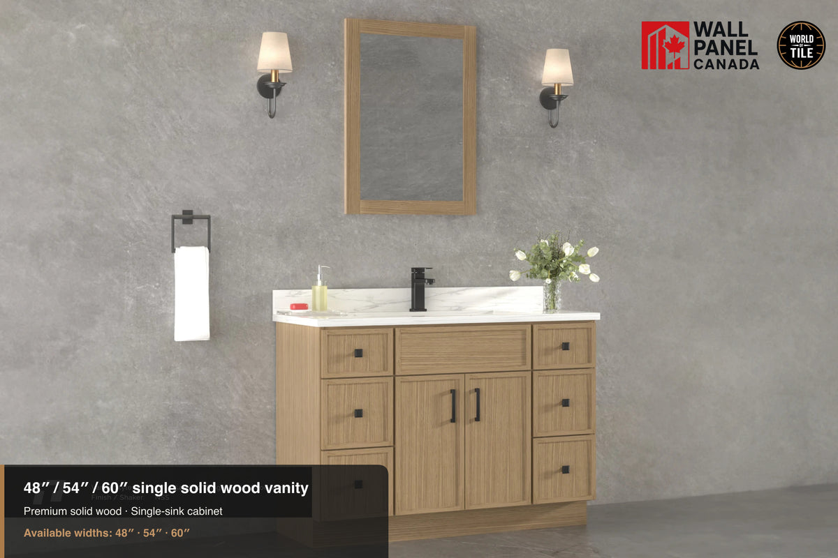 48" Single Solid Wood Vanity with Top