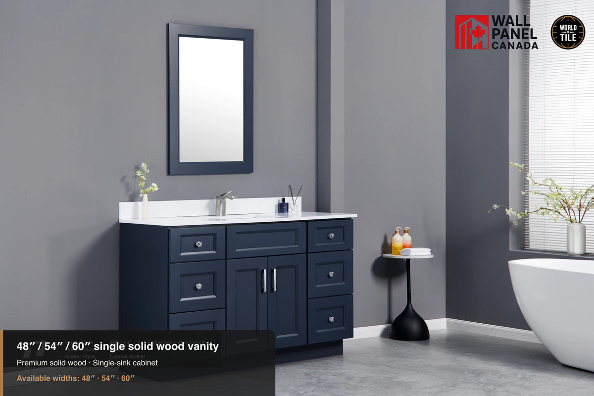 48" Single Solid Wood Vanity with Top