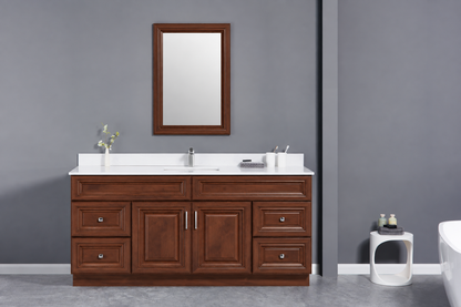 72" Single Solid Wood Vanity with Top