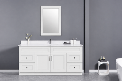 72" Single Solid Wood Vanity with Top