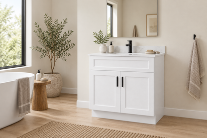 30" Two-Door Solid Wood Vanity with Top