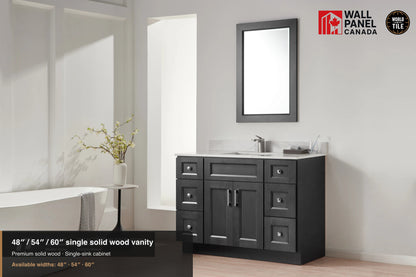 48" Single Solid Wood Vanity with Top