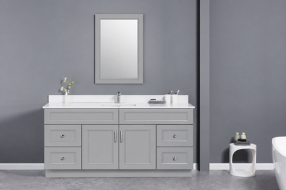 72" Single Solid Wood Vanity with Top