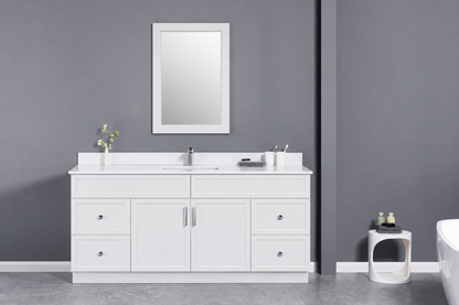 72" Single Solid Wood Vanity with Top