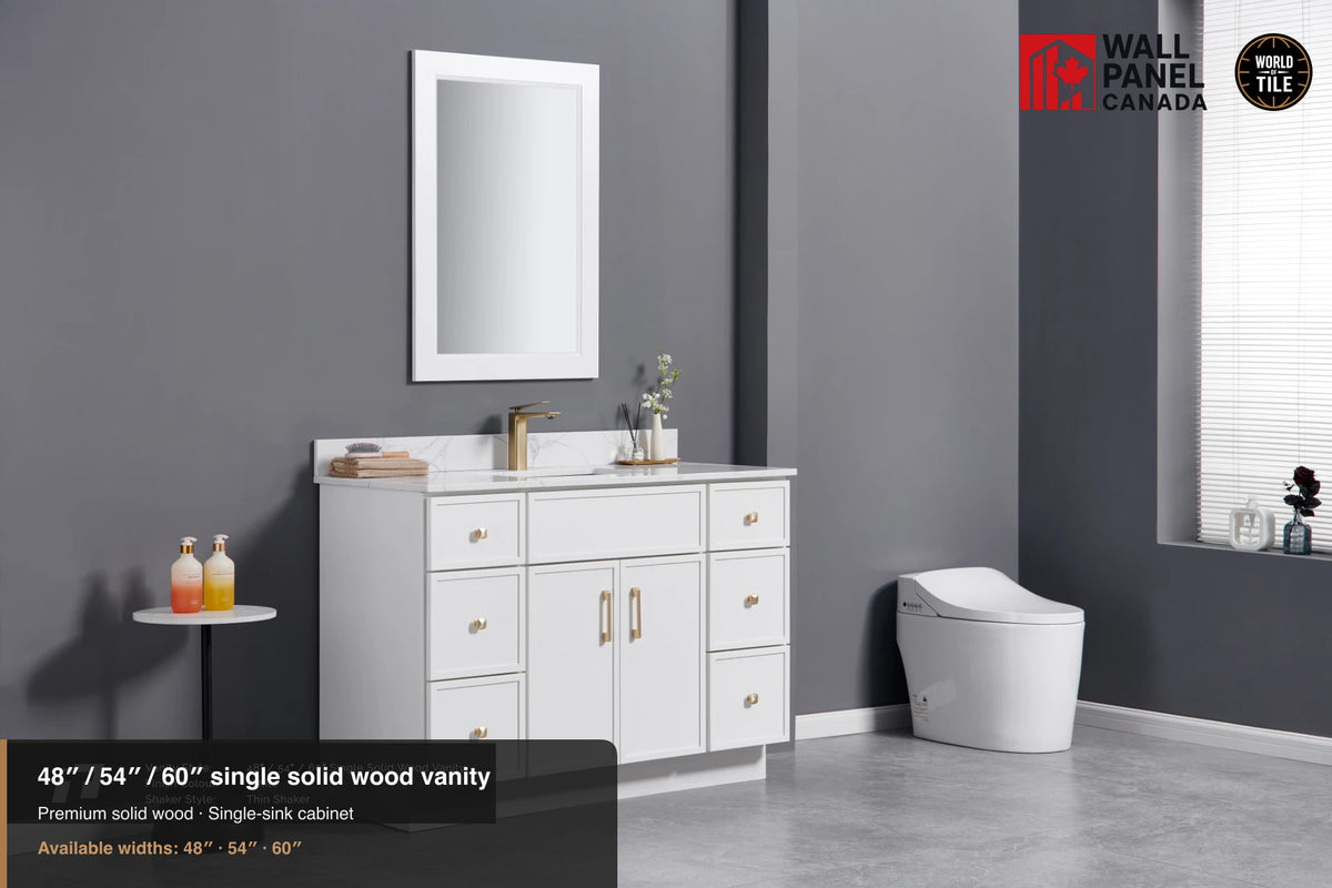 48" Single Solid Wood Vanity with Top
