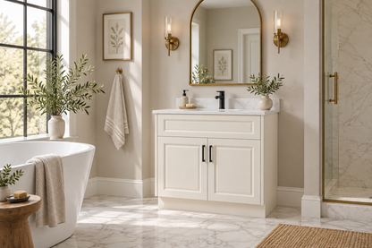 30" Two-Door Solid Wood Vanity with Top