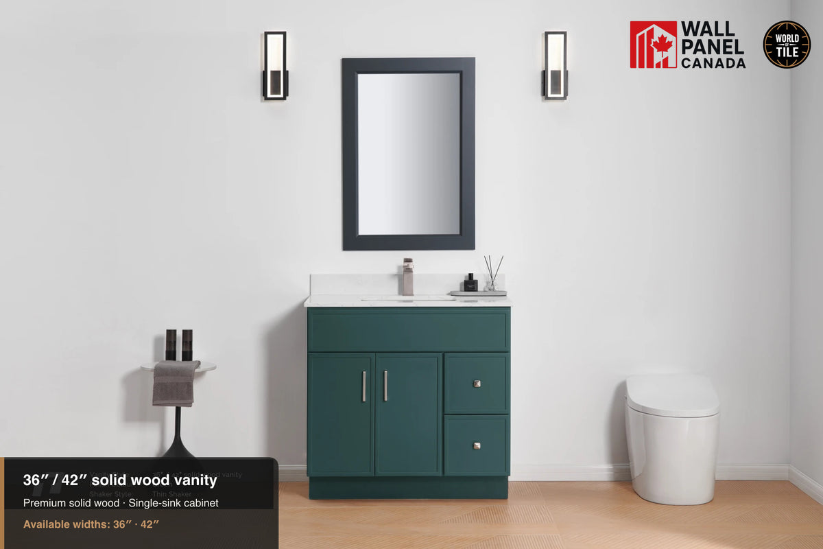 42" Single Solid Wood Vanity with Top