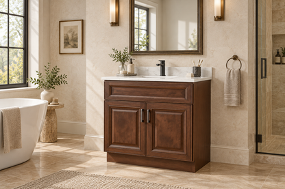 30" Two-Door Solid Wood Vanity with Top