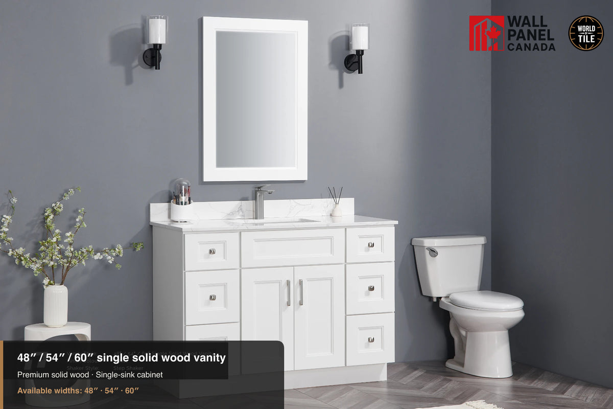 48" Single Solid Wood Vanity with Top