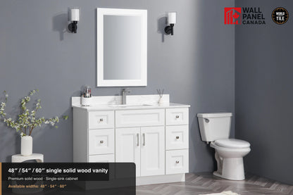 48" Single Solid Wood Vanity with Top