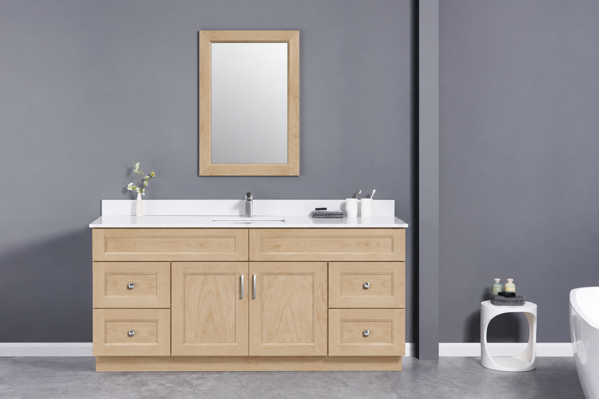72" Single Solid Wood Vanity with Top