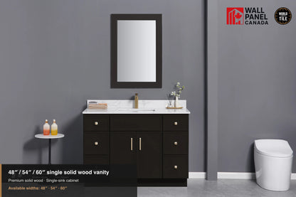 48" Single Solid Wood Vanity with Top