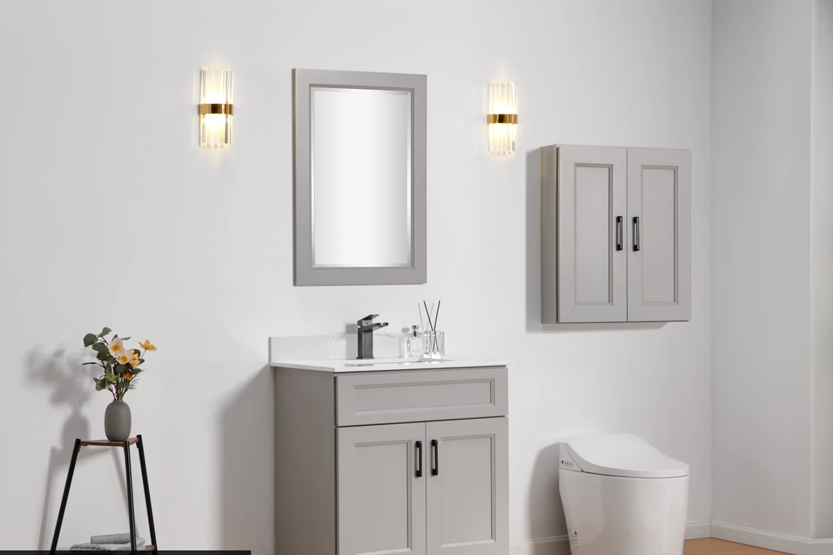 30" Two-Door Solid Wood Vanity with Top