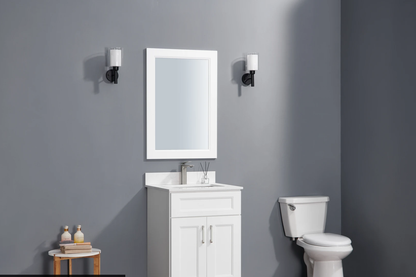 30" Two-Door Solid Wood Vanity with Top
