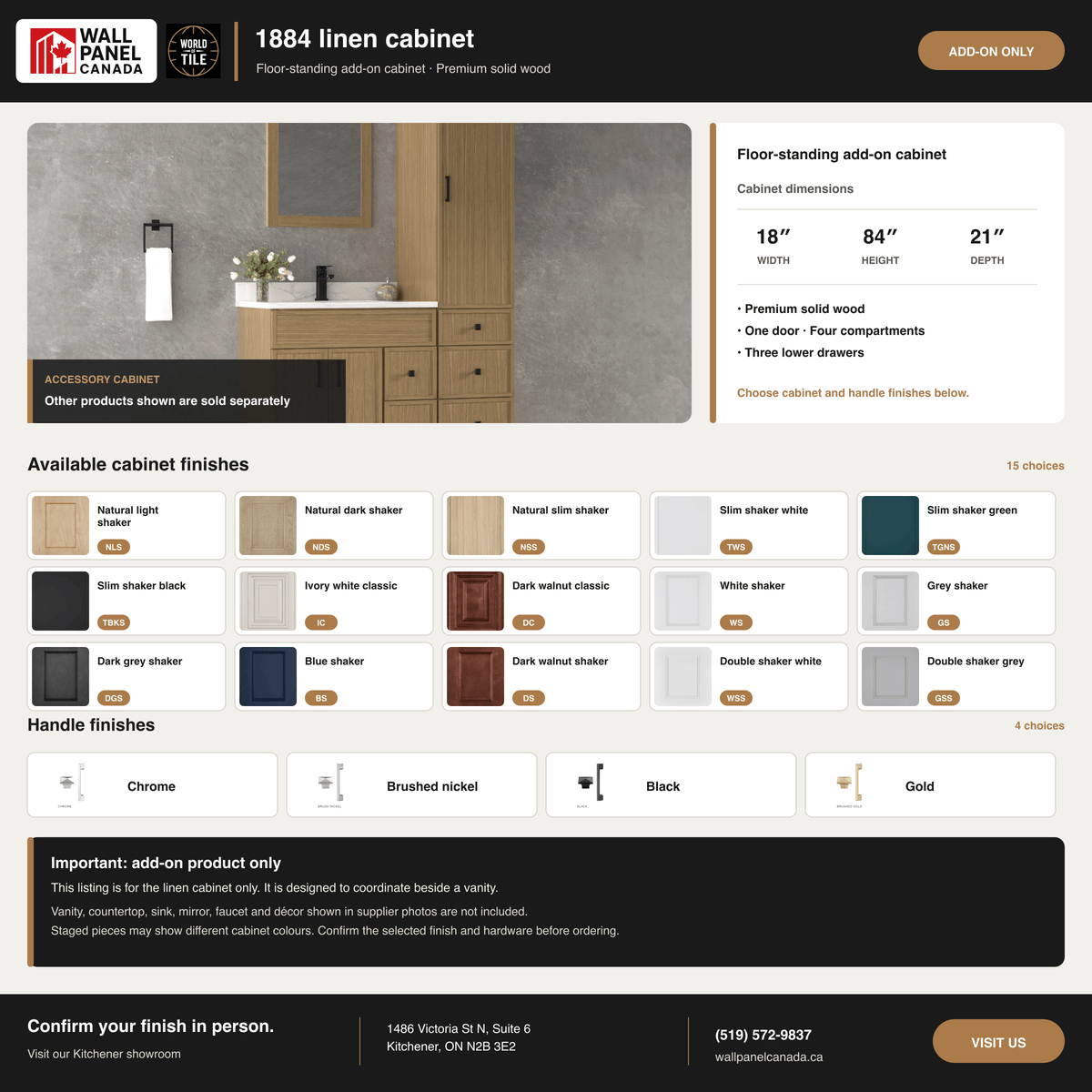 Linen Cabinet with Drawers