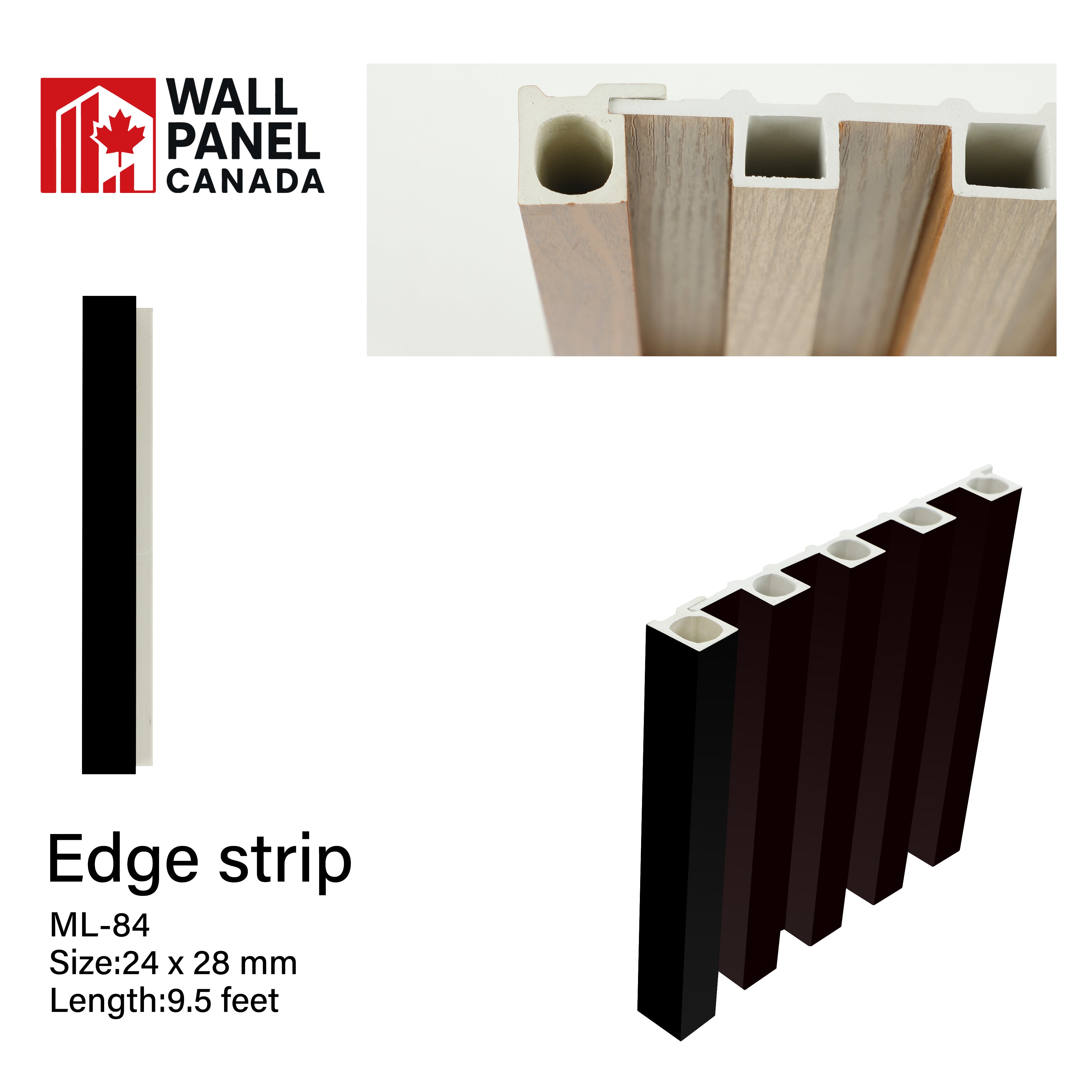 WPC End Trim LIMA BLACK 084