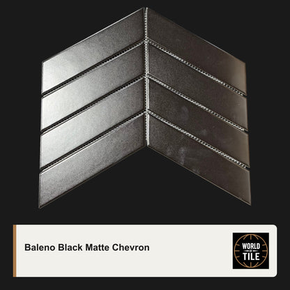Baleno Black Chevron Mosaic - Matte