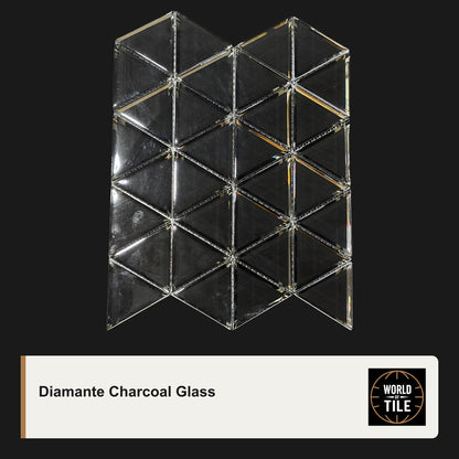 Diamante Charcoal Glass Mosaic