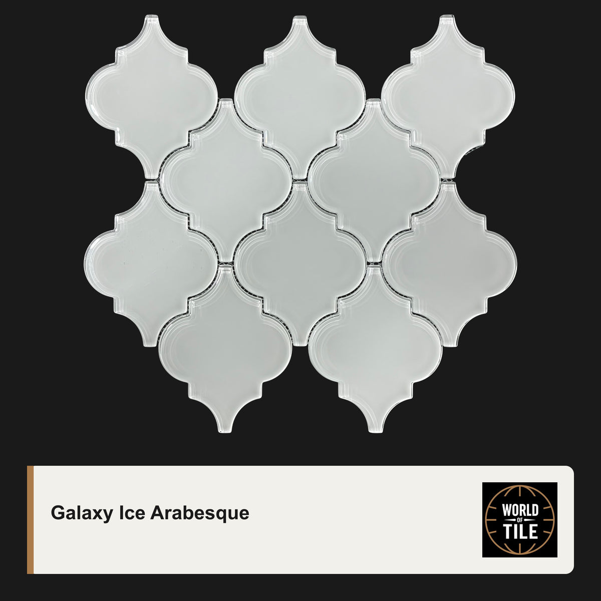 Galaxy Ice Arabesque 4" Glass Mosaic
