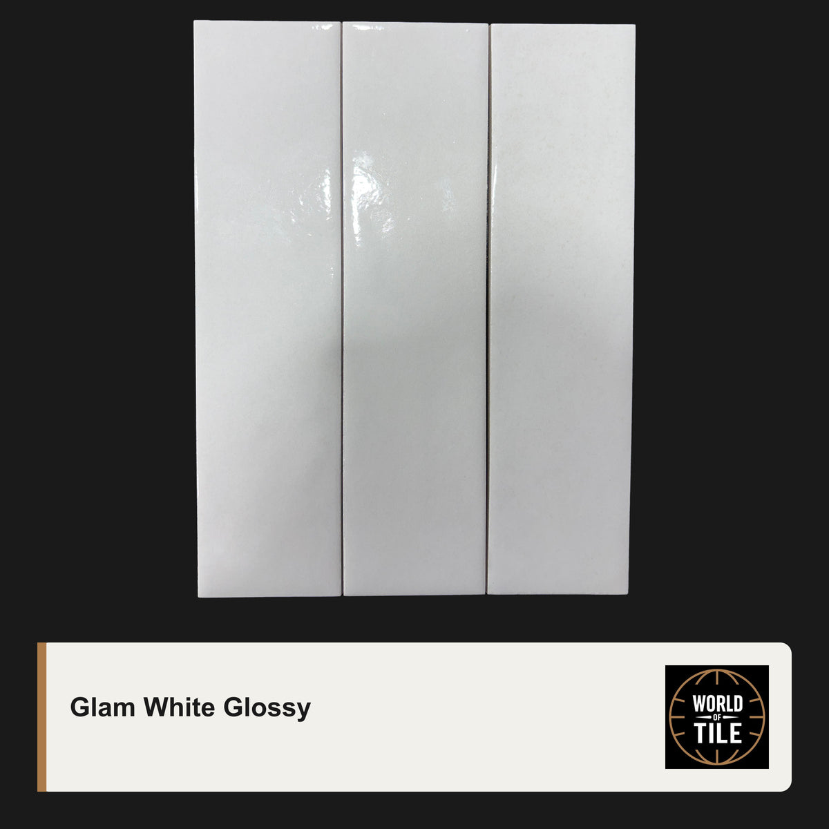 Glam White Subway Tile - Glossy