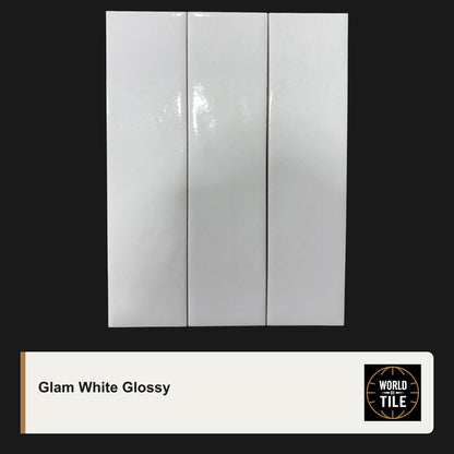 Glam White Subway Tile - Glossy