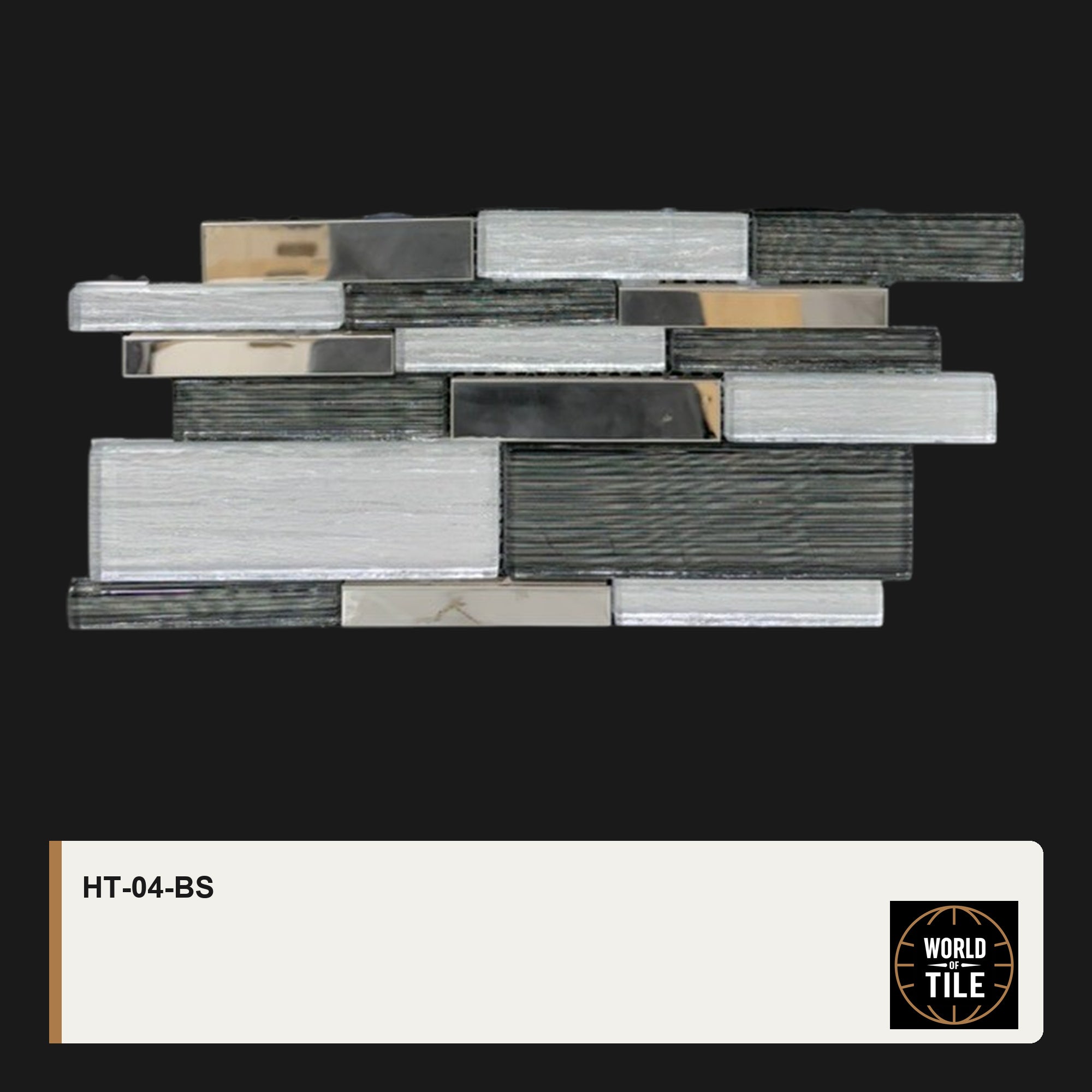 Frost Linear Glass & Metal Mosaic mosaic tile