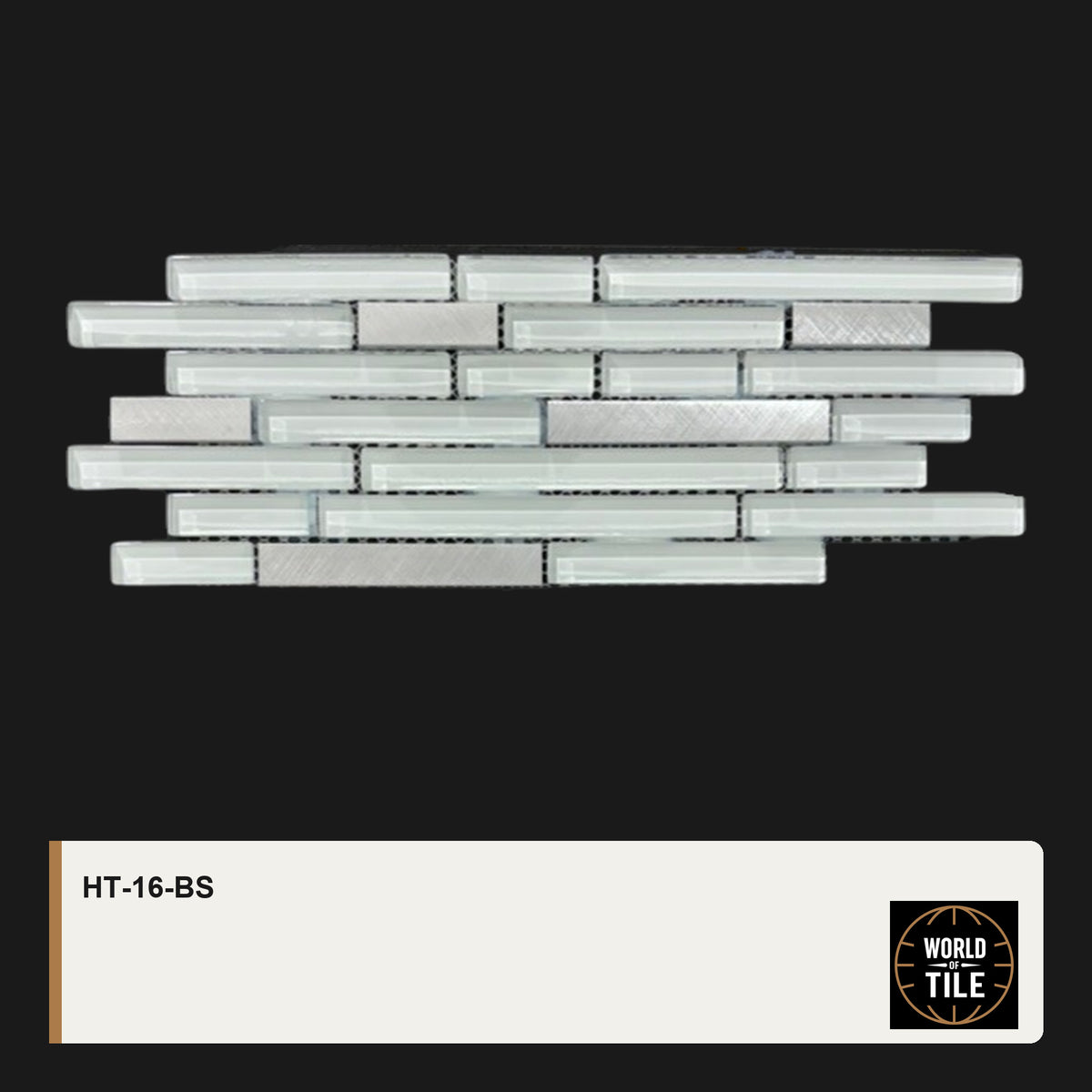 White Frost Linear Glass Mosaic mosaic tile