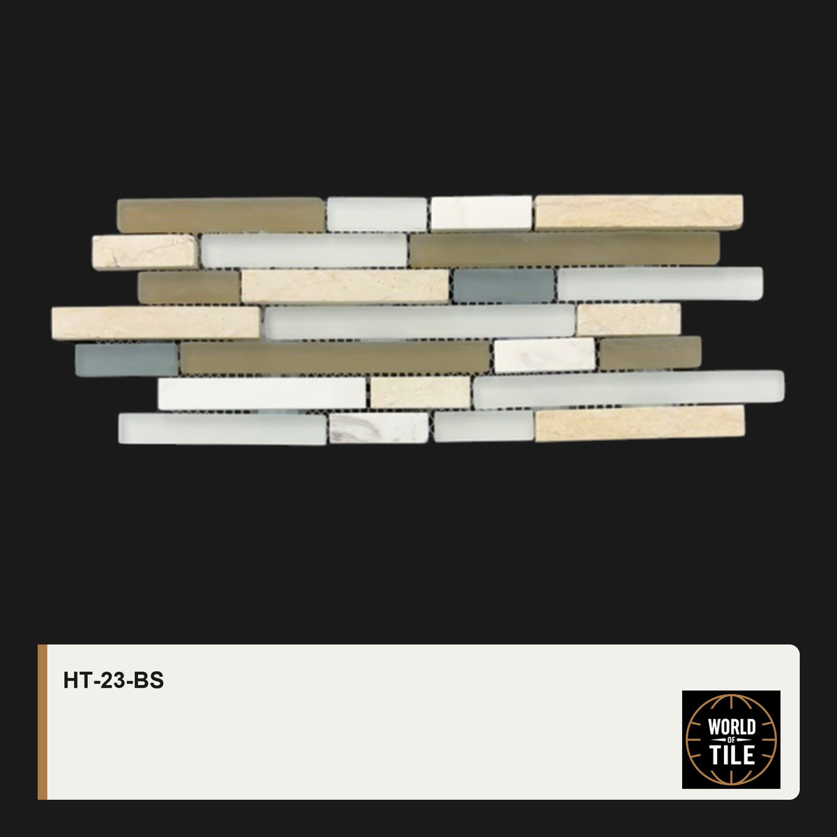 Sand Linear Stone & Glass Mosaic mosaic tile