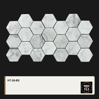 Carrara Marble Hexagon Mosaic mosaic tile