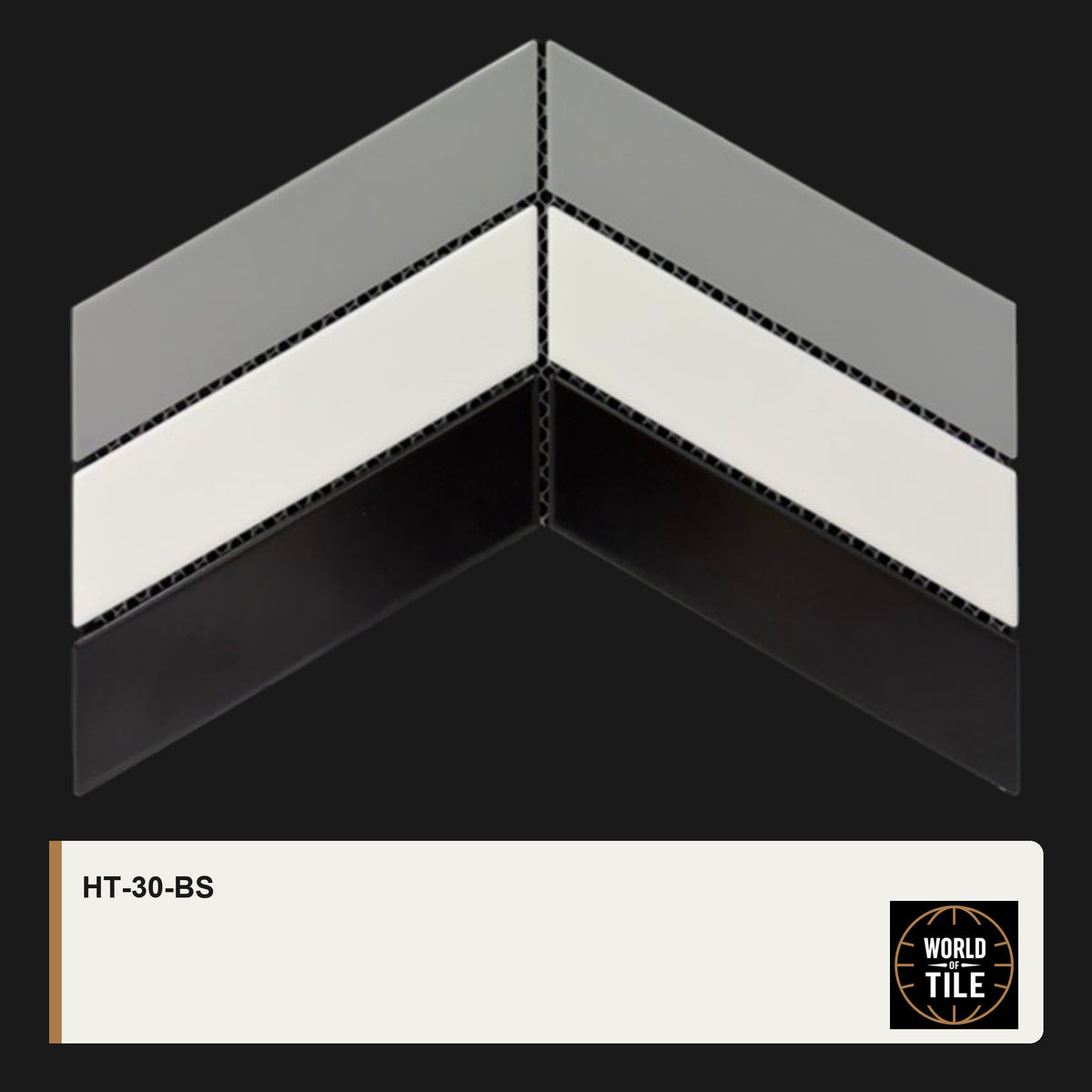 Tri-Tone Chevron Marble Mosaic mosaic tile