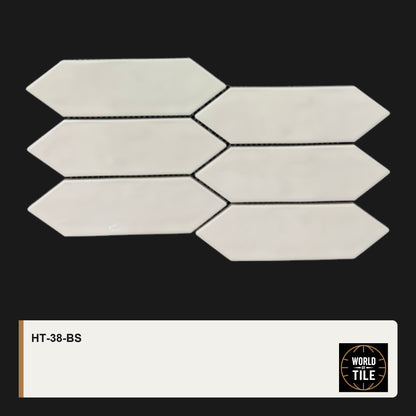 White Marble Picket Mosaic mosaic tile