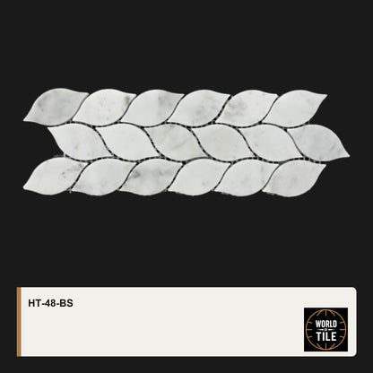 Carrara Marble Leaf Mosaic mosaic tile