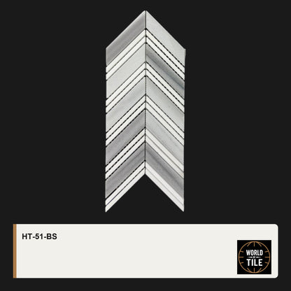 Grey Striped Stone Chevron Mosaic mosaic tile