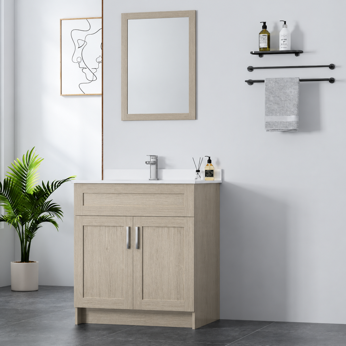 30" Two-Door MDF Vanity